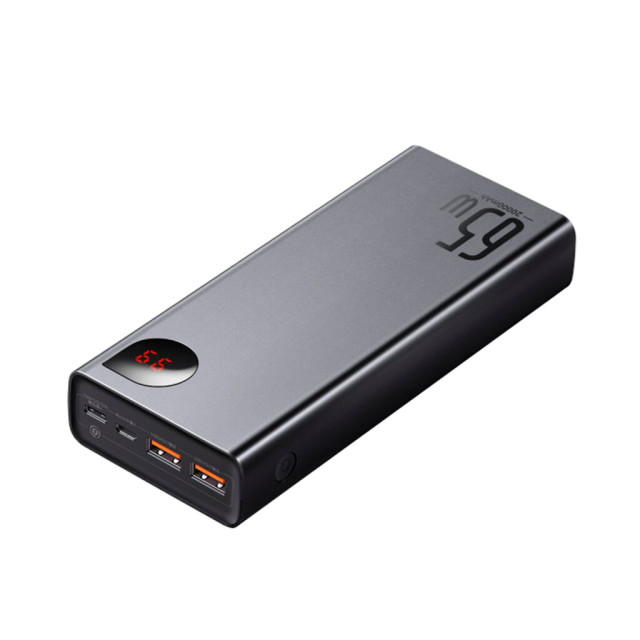 Зовнішній акумулятор Baseus Adaman Metal Digital Display QC 65W 20000mAh Чорний PPIMDA-D01