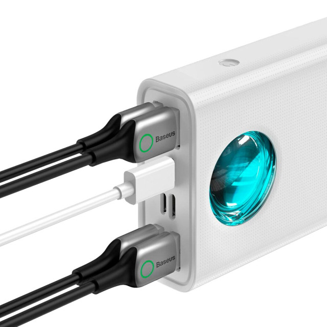 Зовнішній акумулятор Baseus Amblight Digital Display 65W 30000mAh Белый (PPLG000102)