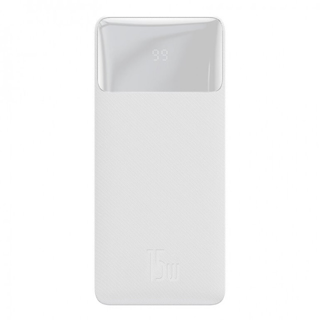 Внешний Aккумулятор Baseus Bipow Digital 15W 20000mAh Белый (PPDML-J02)