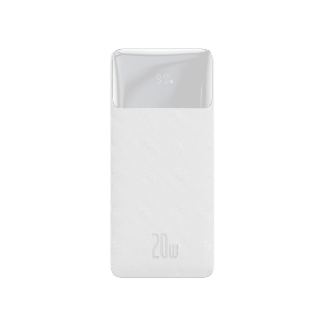 Зовнішній акумулятор Baseus Bipow Digital Display QC 20W 20000mAh Білий PPDML-M02 Зовнішній акумулятор Baseus Bipow Digital Display QC 20W 20000mAh Білий PPDML-M02