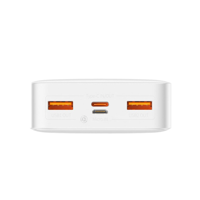 Зовнішній акумулятор Baseus Bipow Digital Display QC 20W 20000mAh Білий PPDML-M02 Зовнішній акумулятор Baseus Bipow Digital Display QC 20W 20000mAh Білий PPDML-M02