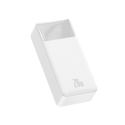 Внешний аккумулятор Baseus Bipow Digital Display QC 20W 30000mAh Белый PPDML-N02 Внешний аккумулятор Baseus Bipow Digital Display QC 20W 30000mAh Белый PPDML-N02