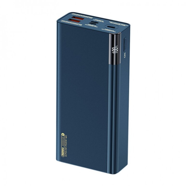 Зовнішній акумулятор Remax Riji 22.5W QC+PD 30000mAh Синий (RPP-257) Зовнішній акумулятор Remax Riji 22.5W QC+PD 30000mAh Синий (RPP-257)