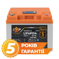 Акумулятор LogicPower LP LiFePO4 12,8V - 50 Ah (640Wh) (BMS 40A/40А) пластик LCD Smart BT Акумулятор LogicPower LP LiFePO4 12,8V - 50 Ah (640Wh) (BMS 40A/40А) пластик LCD Smart BT