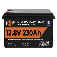 Акумулятор LogicPower LP LiFePO4 12V (12,8V) - 230 Ah (2944Wh) (Smart BMS 150А) з BT пластик Акумулятор LogicPower LP LiFePO4 12V (12,8V) - 230 Ah (2944Wh) (Smart BMS 150А) з BT пластик