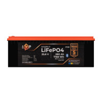 Аккумулятор LogicPower LP LiFePO4 25,6V - 280 Ah (7168Wh) (BMS 200A/200А) пластик Smart BT Аккумулятор LogicPower LP LiFePO4 25,6V - 280 Ah (7168Wh) (BMS 200A/200А) пластик Smart BT