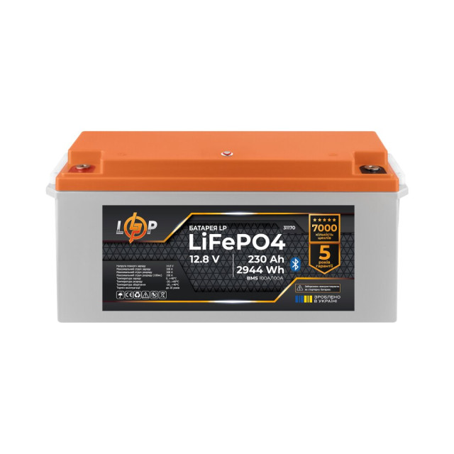 Аккумулятор LogicPower LP LiFePO4 12,8V - 230 Ah (2944Wh) (BMS 100A/100А) пластик Smart BT