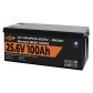 Аккумулятор LogicPower LP LiFePO4 24V (25,6V) - 100 Ah (2560Wh) (Smart BMS 100А) с BT пластик Аккумулятор LogicPower LP LiFePO4 24V (25,6V) - 100 Ah (2560Wh) (Smart BMS 100А) с BT пластик