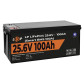 Аккумулятор LogicPower LP LiFePO4 24V (25,6V) - 100 Ah (2560Wh) (Smart BMS 100А) с BT пластик Аккумулятор LogicPower LP LiFePO4 24V (25,6V) - 100 Ah (2560Wh) (Smart BMS 100А) с BT пластик