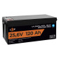 Аккумулятор LogicPower LP LiFePO4 25,6V - 120 Ah (3072Wh) (Smart BMS 100А) с BT пластик для ИБП Аккумулятор LogicPower LP LiFePO4 25,6V - 120 Ah (3072Wh) (Smart BMS 100А) с BT пластик для ИБП