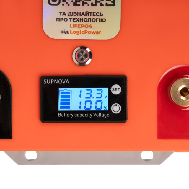 Акумулятор LogicPower LP LiFePO4 25,6V - 160 Ah (4096Wh) (BMS 200A/100А) пластик LCD Smart BT Акумулятор LogicPower LP LiFePO4 25,6V - 160 Ah (4096Wh) (BMS 200A/100А) пластик LCD Smart BT