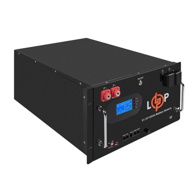 Акумулятор LogicPower LP LiFePO4 51,2V - 230 Ah (11776Wh) (Smart BMS 200A) с LCD RM AB RS485/CAN Акумулятор LogicPower LP LiFePO4 51,2V - 230 Ah (11776Wh) (Smart BMS 200A) с LCD RM AB RS485/CAN