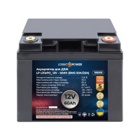 Аккумулятор для ИБП LogicPower LiFePO4 12V-60 Ah BMS 50A/25А (LP18050) Аккумулятор для ИБП LogicPower LiFePO4 12V-60 Ah BMS 50A/25А (LP18050)