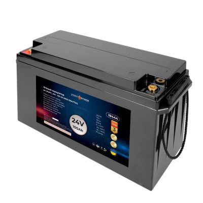 Акумулятор для ДБЖ LogicPower LiFePO4 24V-100 Ah BMS 150A/75А (LP19444) Акумулятор для ДБЖ LogicPower LiFePO4 24V-100 Ah BMS 150A/75А (LP19444)