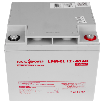 Акумулятор гелевий Logicpower LPM-GL 12 - 40 AH Акумулятор гелевий Logicpower LPM-GL 12 - 40 AH
