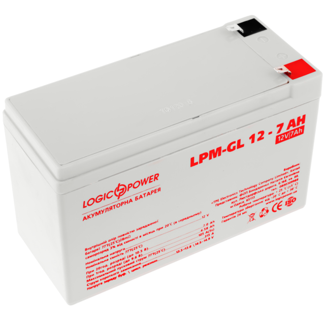 Акумулятор гелевий Logicpower LPM-GL 12 - 7 AH