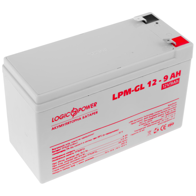 Акумулятор гелевий Logicpower LPM-GL 12 - 9 AH