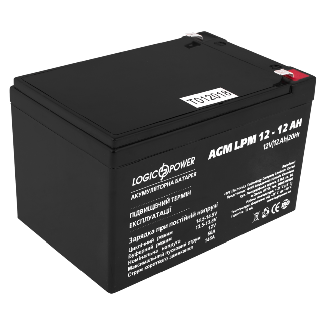 Аккумулятор Logicpower AGM LPM 12 - 12 AH