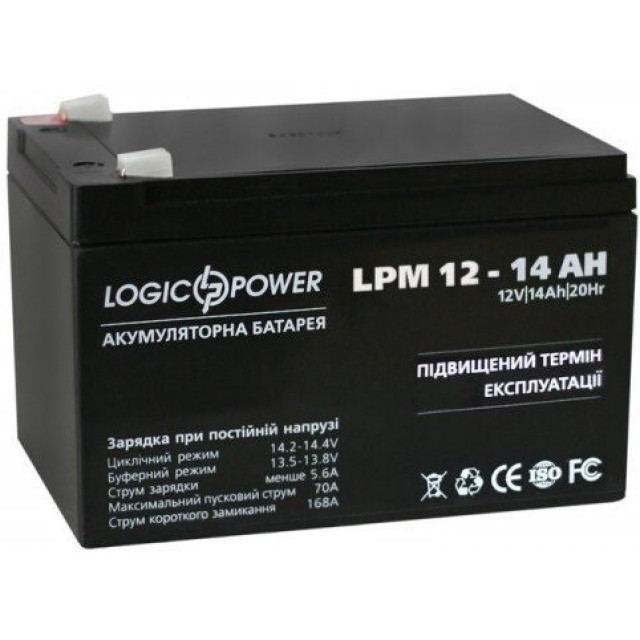 Акумулятор Logicpower AGM LPM 12 - 14 AH