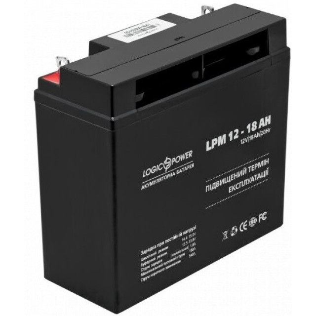 Акумулятор Logicpower AGM LPM 12 - 18 AH Акумулятор Logicpower AGM LPM 12 - 18 AH