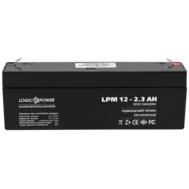 Акумулятор Logicpower AGM LPM 12 - 2.3 AH Акумулятор Logicpower AGM LPM 12 - 2.3 AH