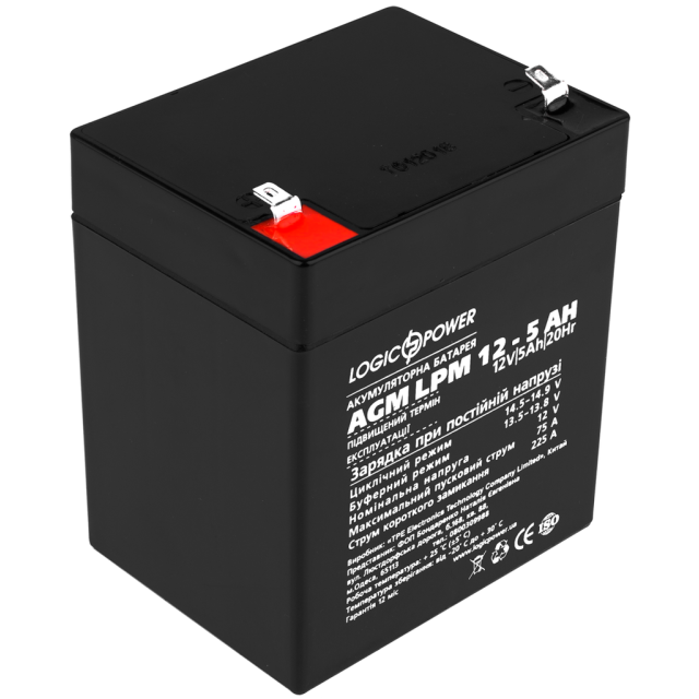 Акумулятор Logicpower AGM LPM 12 - 5.0 AH