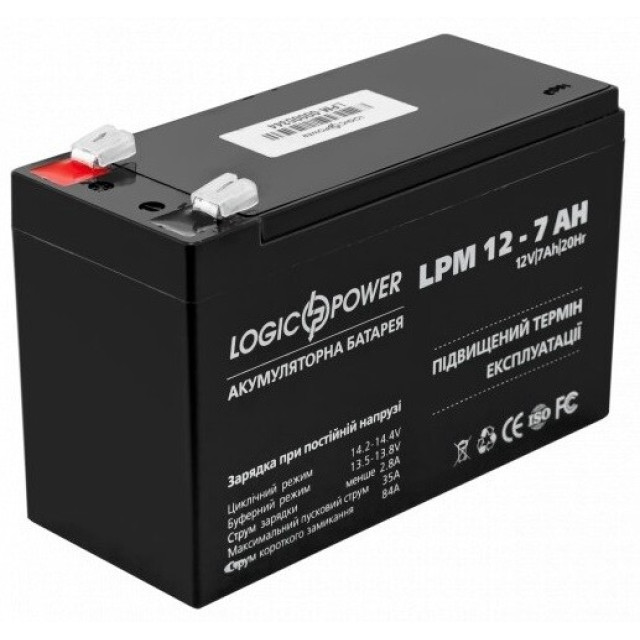 Аккумулятор Logicpower AGM LPM 12 - 7,0 AH