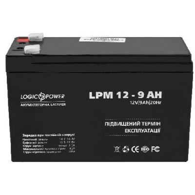 Акумулятор Logicpower AGM LPM 12 - 9.0 AH Акумулятор Logicpower AGM LPM 12 - 9.0 AH