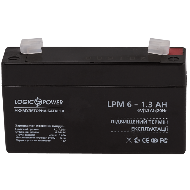 Аккумулятор Logicpower AGM LPM 6-1.3 AH Аккумулятор Logicpower AGM LPM 6-1.3 AH