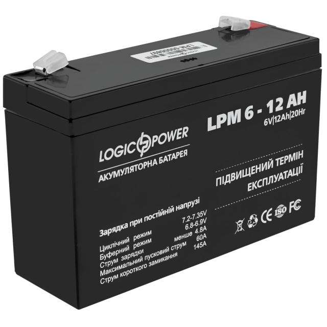 Акумулятор Logicpower AGM LPM 6-12 AH