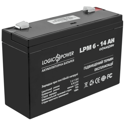 Акумулятор Logicpower AGM LPM 6-14 AH Акумулятор Logicpower AGM LPM 6-14 AH