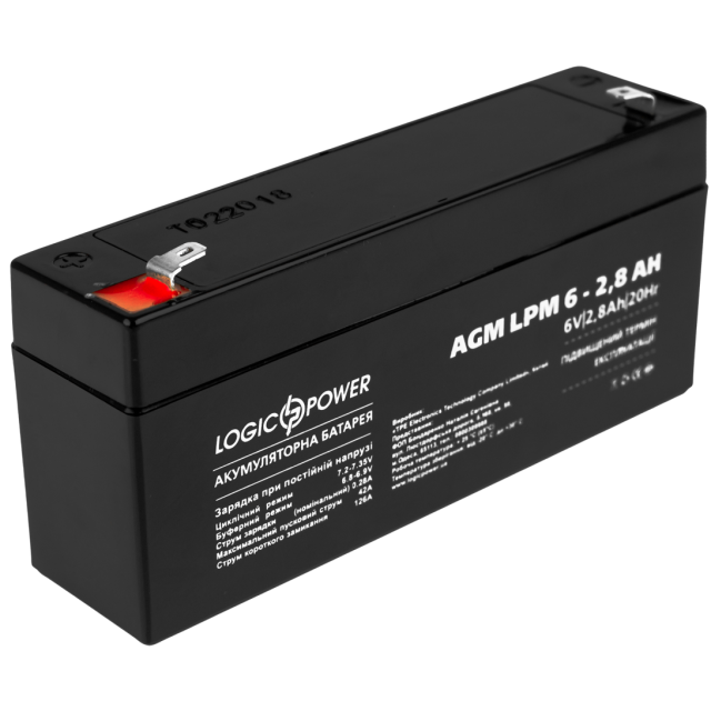 Акумулятор Logicpower AGM LPM-6-2.8 AH