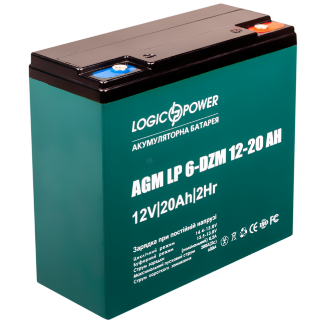 Тяговый свинцево-кислотный аккумулятор Logicpower LP 6-DZM-20