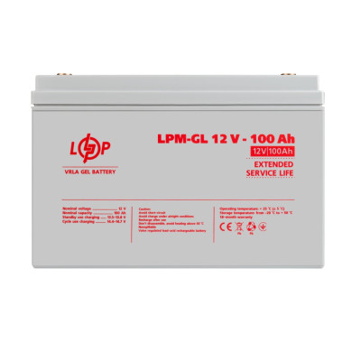 Акумулятор гелевий LogicPower LPM-GL 12V - 100 Ah Акумулятор гелевий LogicPower LPM-GL 12V - 100 Ah