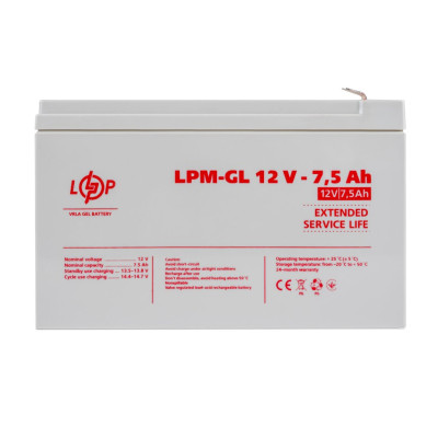 Акумулятор гелевий LogicPower LPM-GL 12V - 7.5 Ah Акумулятор гелевий LogicPower LPM-GL 12V - 7.5 Ah
