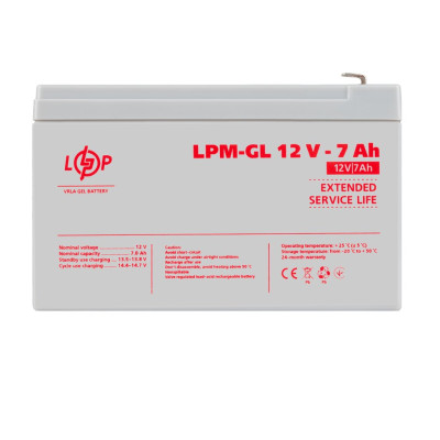 Акумулятор гелевий LogicPower LPM-GL 12V - 7 Ah Акумулятор гелевий LogicPower LPM-GL 12V - 7 Ah