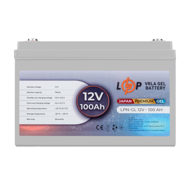 Акумулятор гелевий LogicPower LPN-GL 12V - 100 Ah (JAPAN)