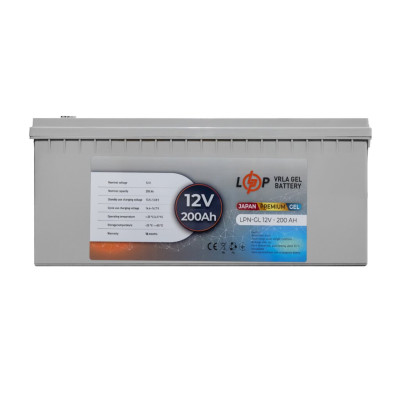 Акумулятор гелевий LogicPower LPN-GL 12V - 200 Ah (JAPAN) Акумулятор гелевий LogicPower LPN-GL 12V - 200 Ah (JAPAN)