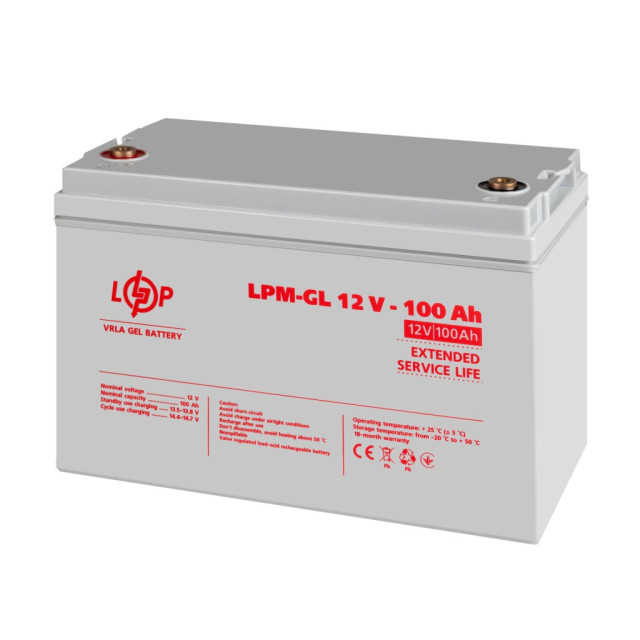 Аккумулятор гелевый LogicPower LPM-GL 12V - 100 Ah