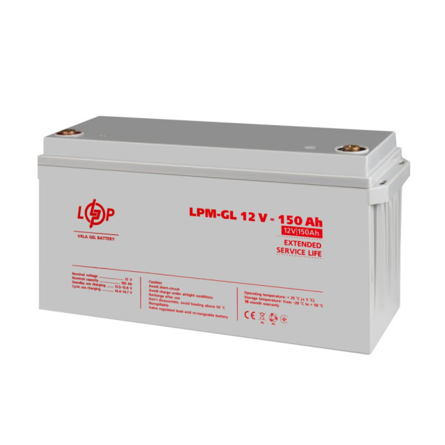 Акумулятор гелевий LogicPower LPM-GL 12V - 150 Ah Акумулятор гелевий LogicPower LPM-GL 12V - 150 Ah