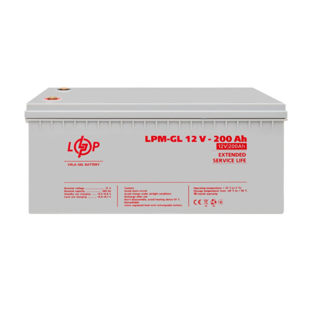Аккумулятор гелевый LogicPower LPM-GL 12V - 200 Ah Аккумулятор гелевый LogicPower LPM-GL 12V - 200 Ah