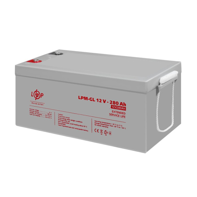 Аккумулятор гелевый LogicPower LPM-GL 12V - 280 Ah Аккумулятор гелевый LogicPower LPM-GL 12V - 280 Ah