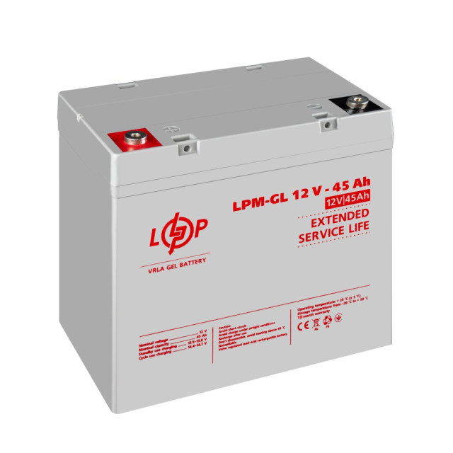 Акумулятор гелевий LogicPower LPM-GL 12V - 45 Ah