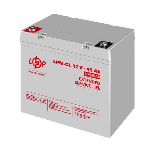 Акумулятор гелевий LogicPower LPM-GL 12V - 45 Ah
