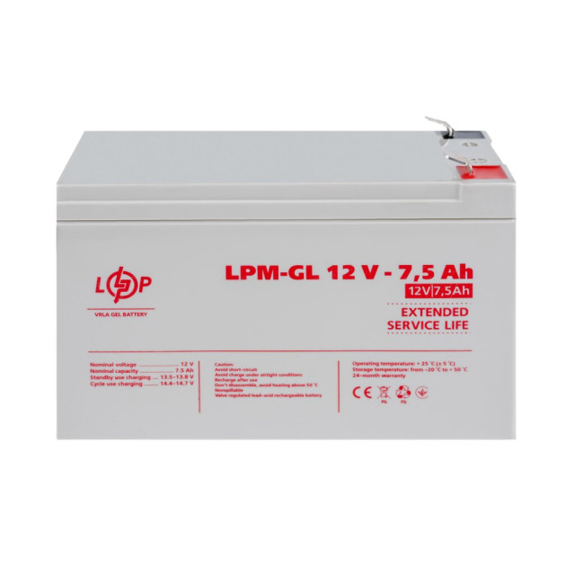 Акумулятор гелевий LogicPower LPM-GL 12V - 7.5 Ah Акумулятор гелевий LogicPower LPM-GL 12V - 7.5 Ah