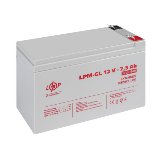 Акумулятор гелевий LogicPower LPM-GL 12V - 7.5 Ah Акумулятор гелевий LogicPower LPM-GL 12V - 7.5 Ah