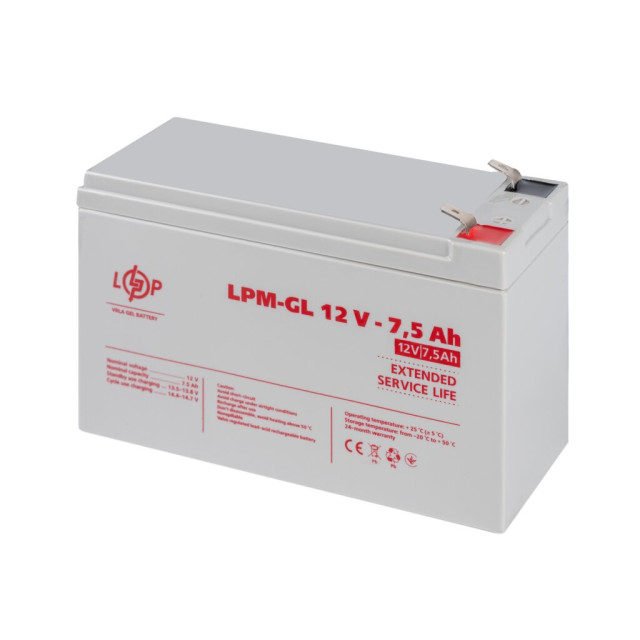 Акумулятор гелевий LogicPower LPM-GL 12V - 7.5 Ah Акумулятор гелевий LogicPower LPM-GL 12V - 7.5 Ah