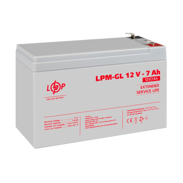Акумулятор гелевий LogicPower LPM-GL 12V - 7 Ah Акумулятор гелевий LogicPower LPM-GL 12V - 7 Ah