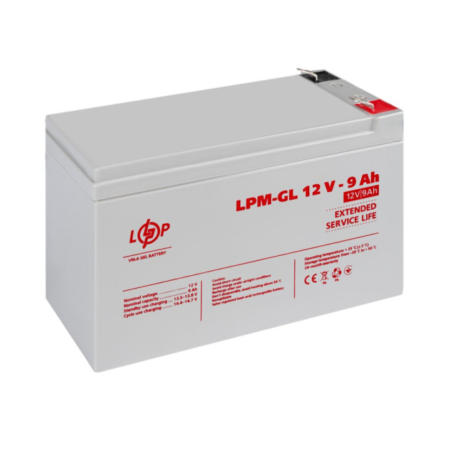 Акумулятор гелевий LogicPower LPM-GL 12V - 9 Ah