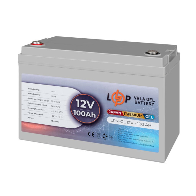Акумулятор гелевий LogicPower LPN-GL 12V - 100 Ah (JAPAN) Акумулятор гелевий LogicPower LPN-GL 12V - 100 Ah (JAPAN)
